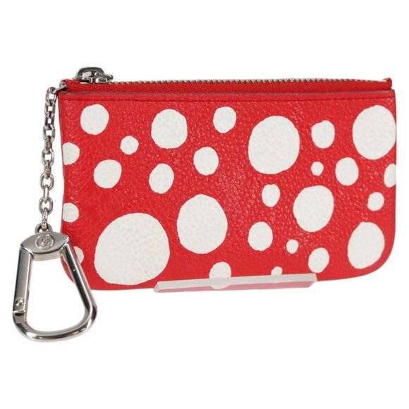LOUIS VUITTON Yayoi Kusama Pochette Cles Coin Purse Red - Picture 1 of 16